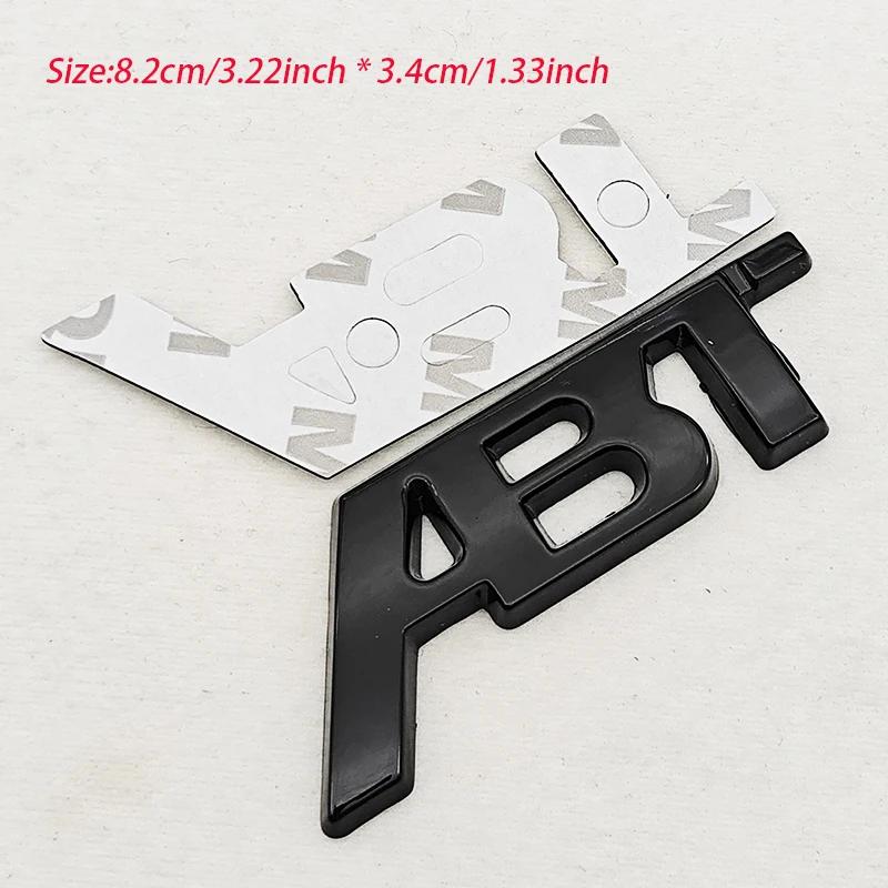JIYQ3 3D ABT Logo Emblem Car Trunk Front Grille Badge For T6 S5 RS7 C8 Q8 RS6 SQ5 Q5 Q7 RS4 A3 8V A6 Skoda Sticker Auto Accessories