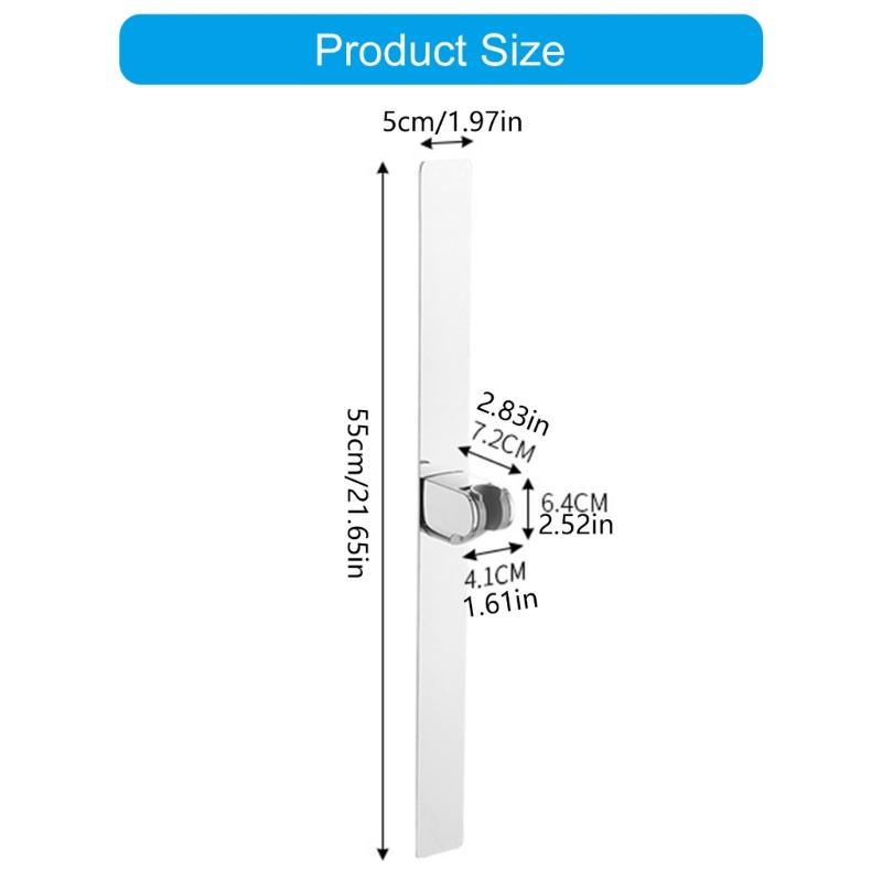 Universal Magnetic Shower Holder Adjustable Rail Slide Bar Wall Mounted Adjustable Shower Rack Easy to Install