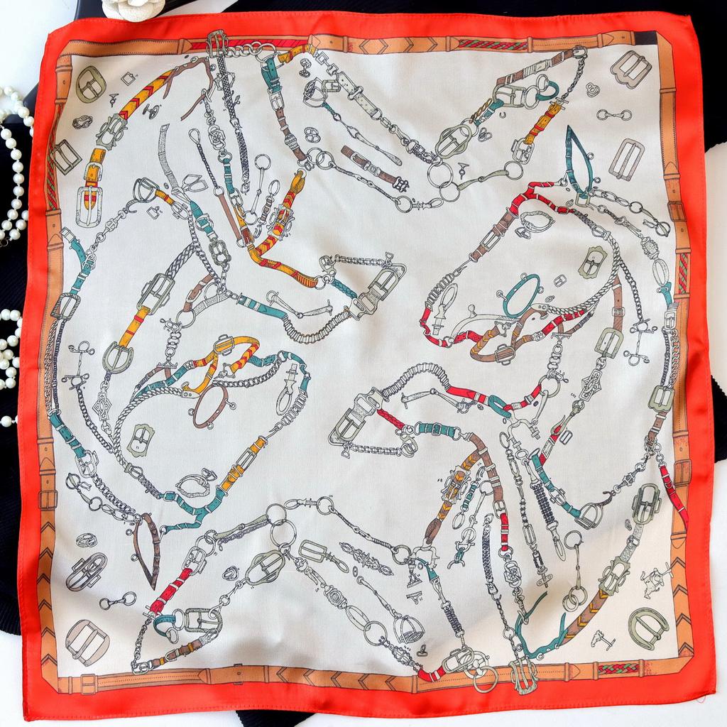 Neuer 100% Naturseide Schal Halstuch Foulard Damen Bandana Schals Frauen Hijab Schal Wickeltuch Quadratisches Kopftuch