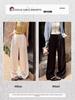 Women's Summer White Wide-Leg High-Waisted Linen-Style Loose Pants