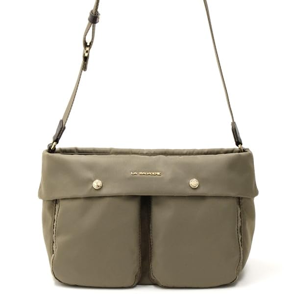 

Double Front Pocket Shoulder Greige [Lava Gagery] Bag, (26)