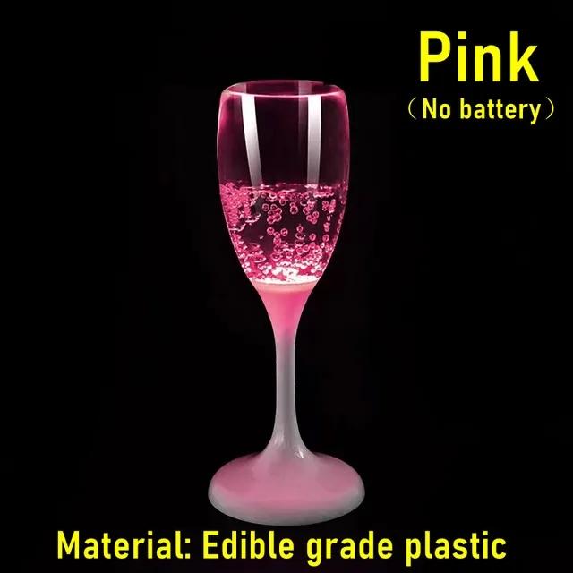 

Светодиодные светящиеся бокалы для вина, шампанского, сувениры для вечеринок для взрослых, цветные пластиковые бокалы для шампанского, светящиеся стаканы, 1 шт.