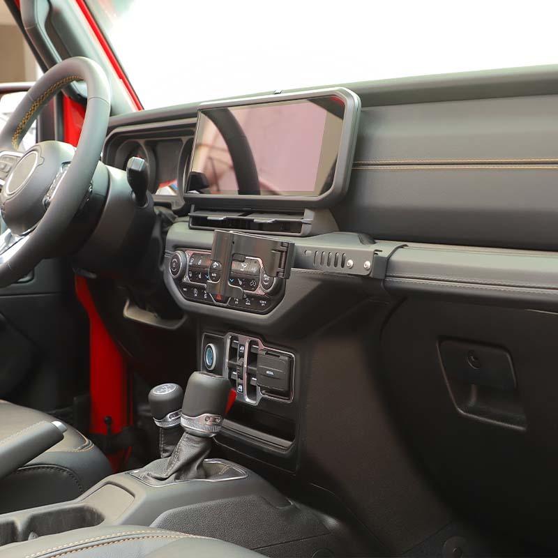 Auto Metall Co-pilot Griff Wasser Tasse Halterung Unterstützung Stehen Für Jeep Wrangler JL Für JT Gladiator 2024 Up auto Innen Zubehör