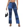 Elegant Patchwork High-Waisted Straight Leg Women's Jeans (2023)