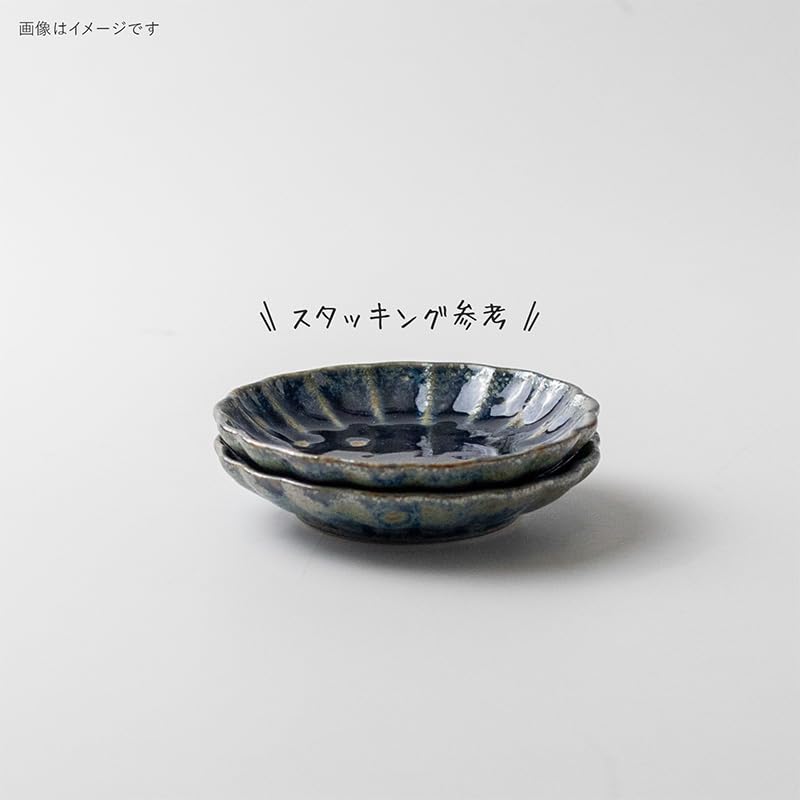 Minoru Pottery Abyss 90 Chrysanthemum-Shaped Small Plate
