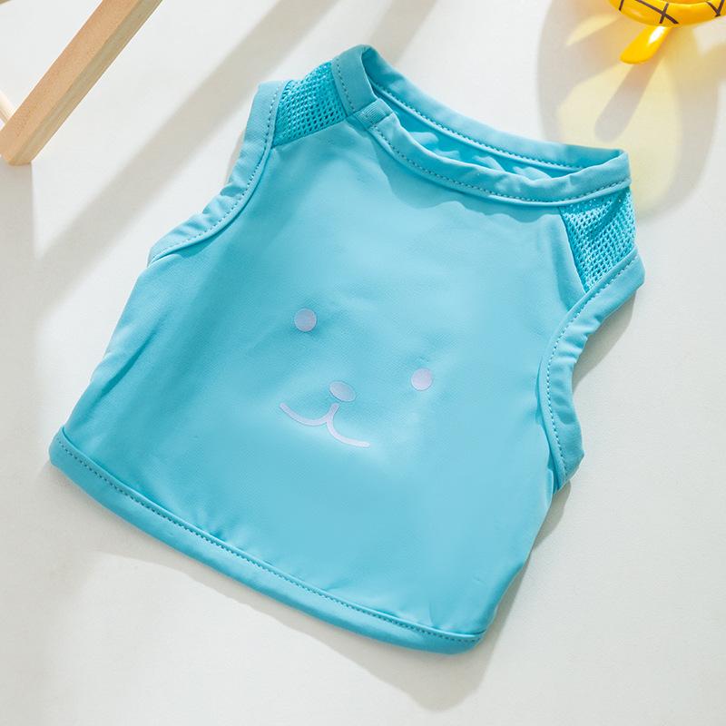 Spring and Summer Dog Dopamine Candy Color Two Feet Cool Vest Medium and Small Dog Cat Teddy Pet Dog Clothes
