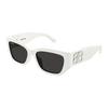 Balenciaga Logo Acetate Irregular Shape Sunglasses Women Sunglasses White BB0361SK-003