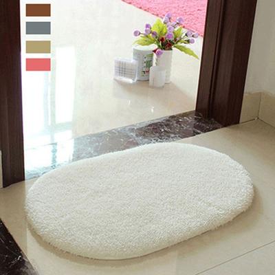 Mat Solid Color Anti-Skid Polyester Absorbent Bathroom Cushion for Porch Door