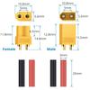AUTOUTLET XT30 Connectors, 20PCS, 10 Pairs, Male & Female XT30 Connector Plugs with Heat Shrink Tubing for RC Cars, Boats, and LiPos