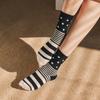 Women's Dot Stripe Mixed Pattern Socks (2 Colors)