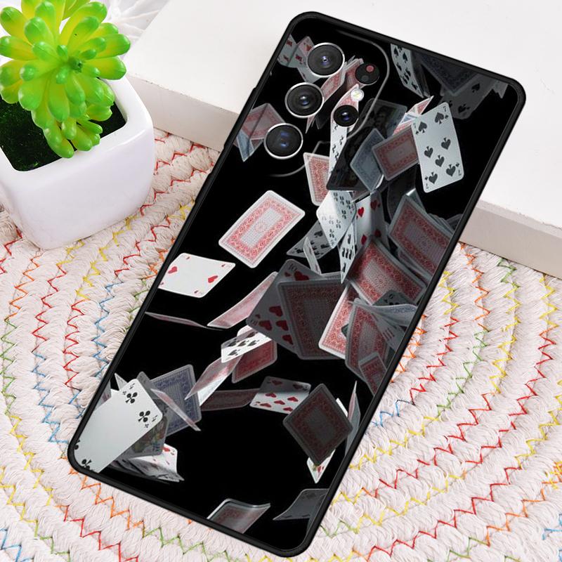 playing card Retro Poker Phone Case For Samsung Galaxy note 10 pro S26 S25 S24 S23 S22 Ultra Plus S21 FE S20 Shockproof Cover