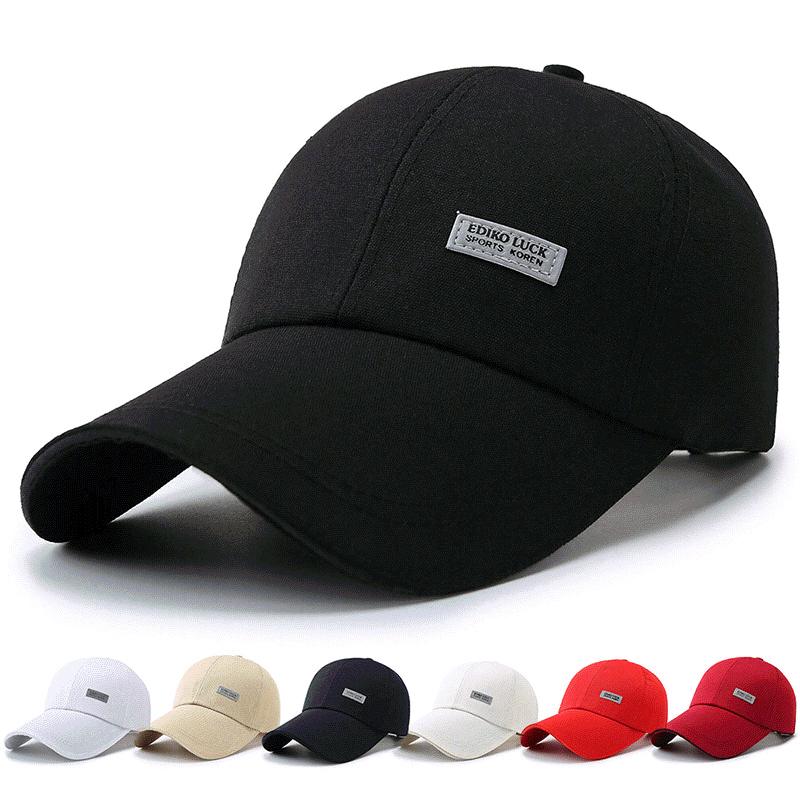Șapcă de Baseball cu Bor Lung Versatilă Culoare Solidă Șapcă Tip „Dad Hat” Reglabilă Pălărie de Soare Bărbați Femei