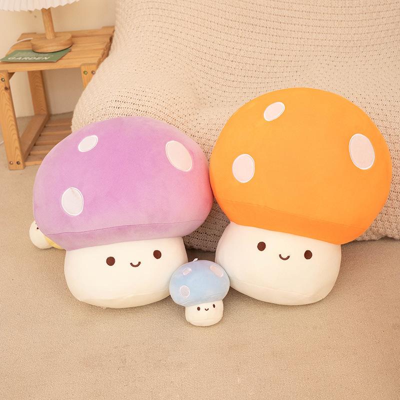 Red umbrella umbrella mushroom plush toy colorful little mushroom doll cute bag pendant shiitake mushroom doll