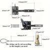 Self-Locking Gate Latch Carbon Steel Post Mounted Fence Gate Latch Heavy Duty Automatic Gravity Lever Locking Fence Gate Latch