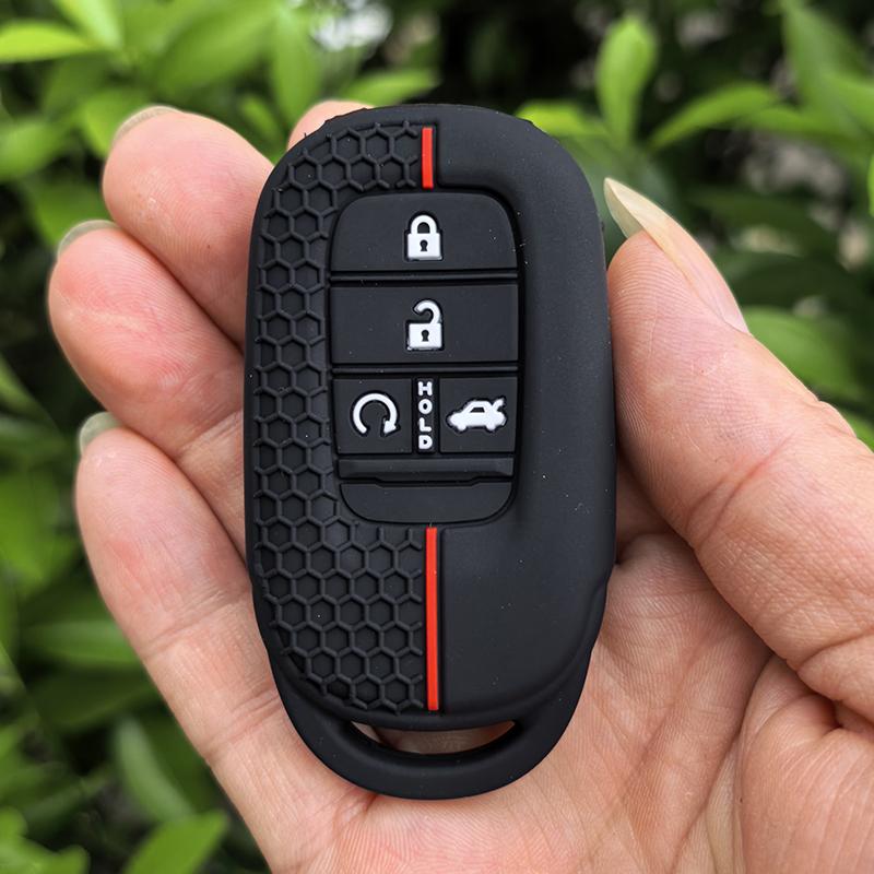 

For Honda 2022 2023 2024 2025 Accord Civic HR-V CR-V Pilot Sport SI EX EX-L Silicone Car Key Case Cover FOB Shell Accessories