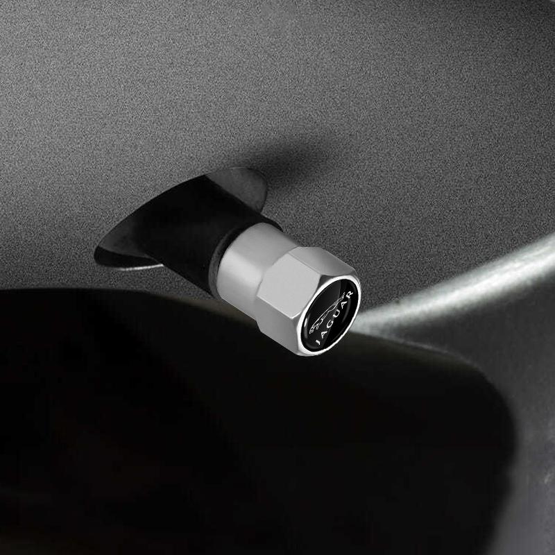 4 Peças/conjunto Válvula de Pneu de Roda de Carro de Metal Tampa da Haste de Ar Acessórios Automotivos Para Jaguar XF XJ XE S-Type F-Type X-Type F-Pace I-Pace E-Pace XFR XKR