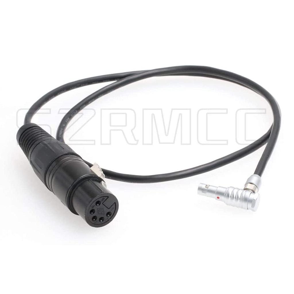 SZRMCC XLR 5-Pin Female to Right Angle 00BArri 5-Pin Audio Input Cable for Alexa Mini and ZCAME2 Cameras (Right Angle 60cm)