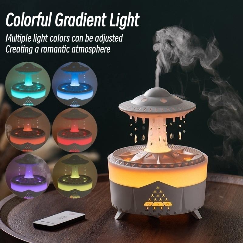 UFO Raindrop Remote Control Aroma Diffuser Electric Ultrasonic Air Humidifier Creative Water Drop Home Essential Oil Diffuser