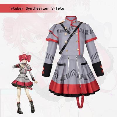 Anime Vtuber Kasane Teto Cosplay Kostým Utau Oblečení Synthesizer V Tetina Paruka Halloween Kostým Virtuální Zpěvačky Pro Ženu