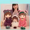 Plush Doll Child Bed Pillow With Soft Coral Velvet For Girls Bedroom Decor