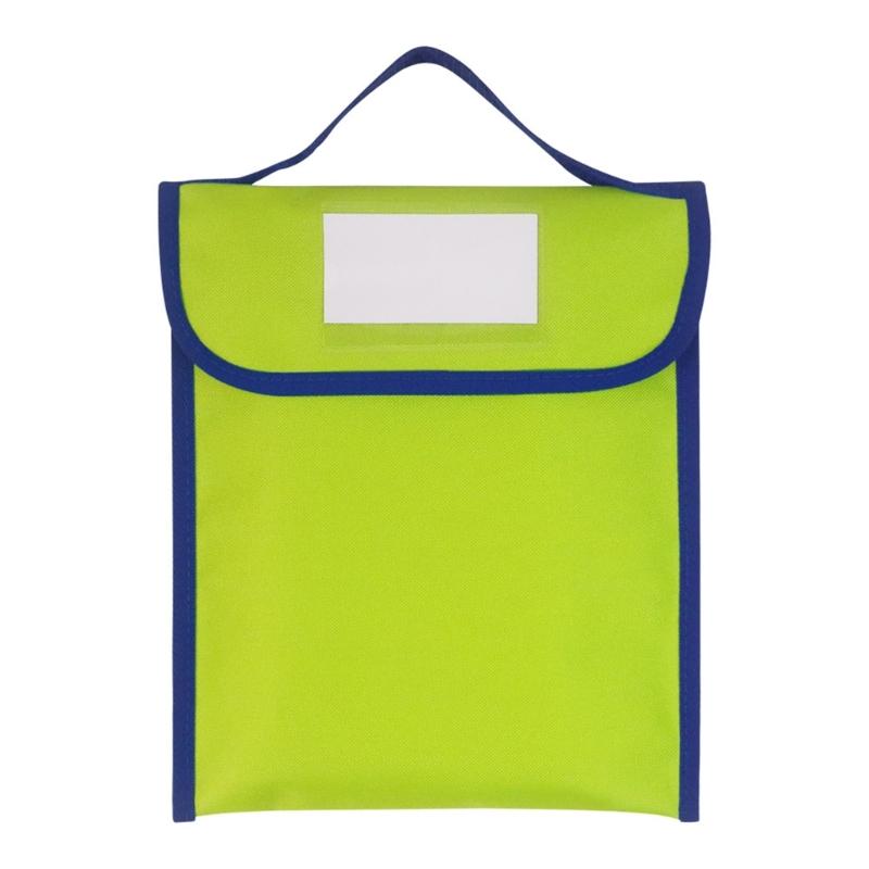 File Bag with Clear Label Window School Book Bag Portable Document Folder