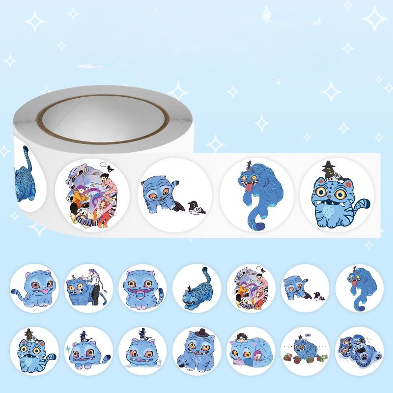 500Pcs/Roll Anime Kpop Demon Hunters Stickers Diy Scrapbooking Phone Luggage Skateboard Waterproof Decal Child Toy Gift