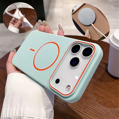 Luxury Magnetic Matte Soft Phone Case For iPhone 17 Pro Max Air 16 E 15 14 13 12 11 Shockproof Magsafe Wireless Charging Cover