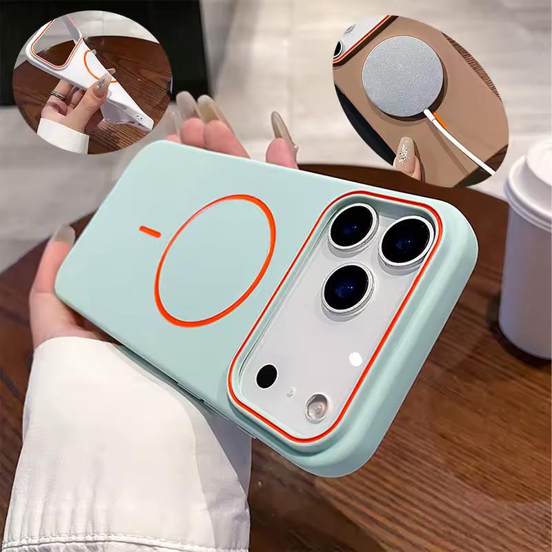 Luxury Magnetic Matte Soft Phone Case For iPhone 17 Pro Max Air 16 E 15 14 13 12 11 Shockproof Magsafe Wireless Charging Cover