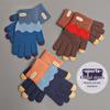 New Arrival: Children's Plush Fleece-lined Winter Gloves - Warm Five-Finger Design for Boys
