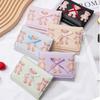 New Cute Bear Bow Coin Purse Portable Folding Credit Card Holder Multi-Slot Tri-fold Coin Pouch Girl