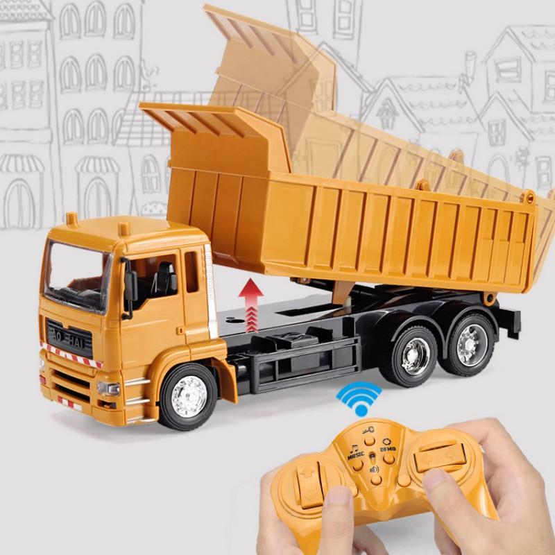 1/24 RC Car Electric Dump Truck Model Beach Rc Transport Car Children's Toy Boy Christmas Birthday Gift Model Truck