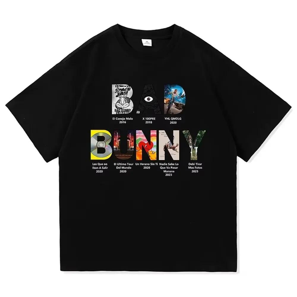 Bad Bunny T-shirts Graphic Harajuku Men Women Tshirt  Harajuku Unisex Clothing Fashion  T-Shirt Short Sleeve Tee Tops