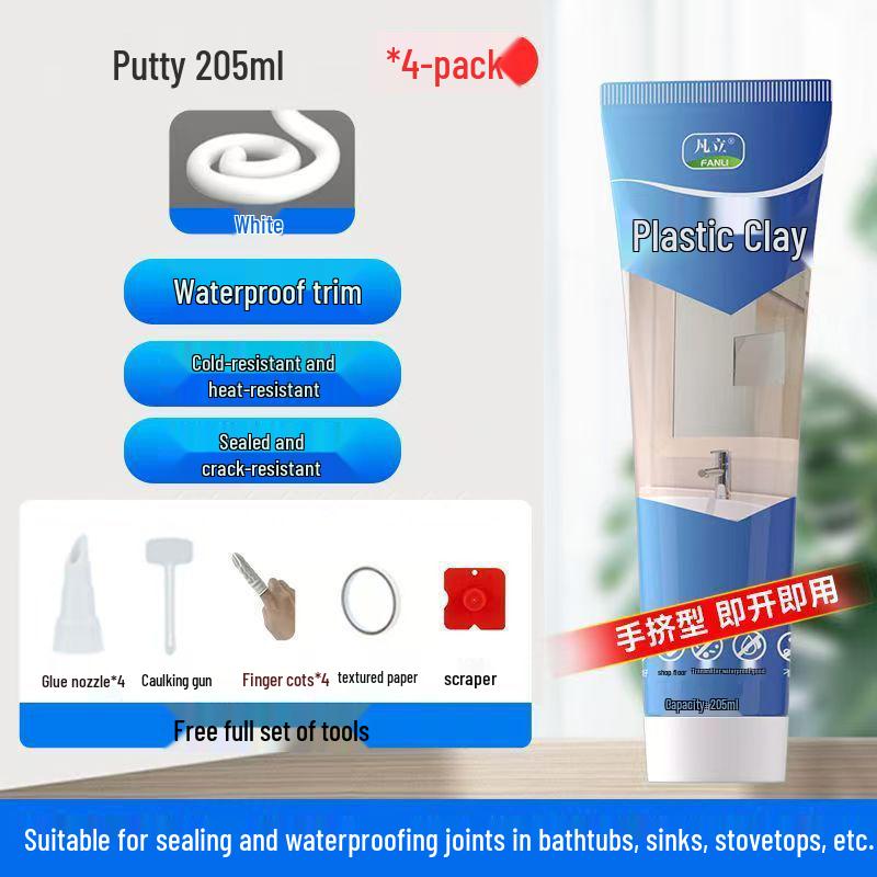 Plastic Steel Clay Basin Toilet Caulk Filler: Waterproof, Mildew-Proof Sealant and Super Glue