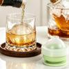 Portable Foldable Ice Ball Cup Food Grade Silicone Ice Ball Mold With Straw For Any Drink Reusable Travel Water Bottle