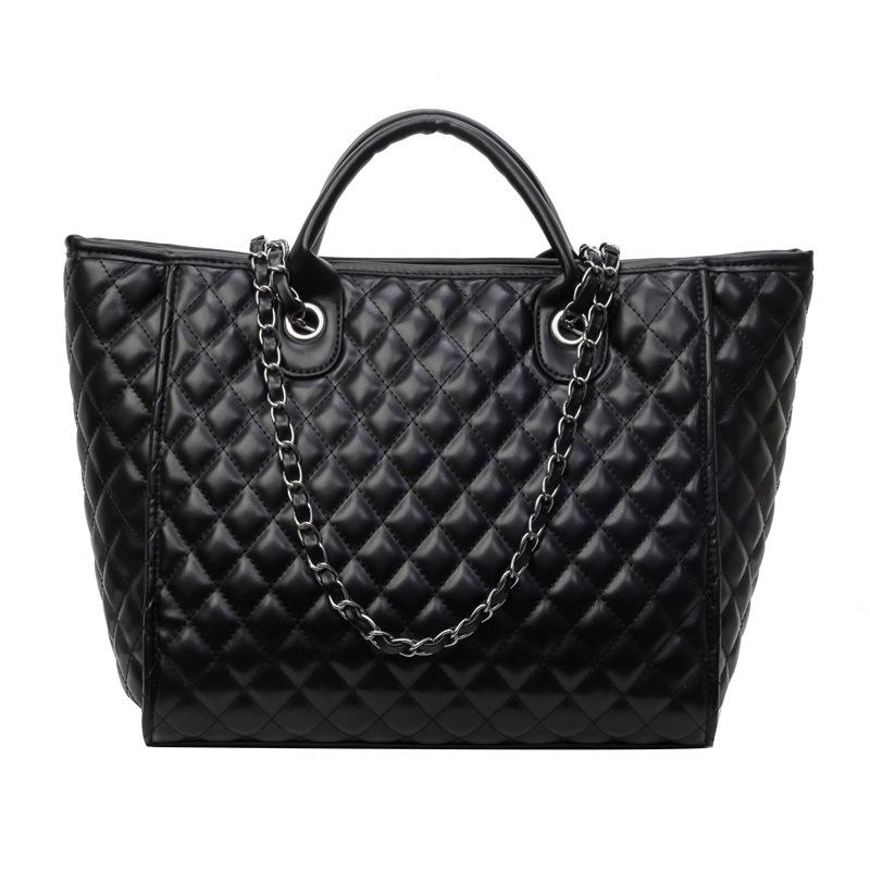 Rhombus chain handbag 2025 new women's bag trendy versatile large-capacity single shoulder fashionable portable commuter tote bag