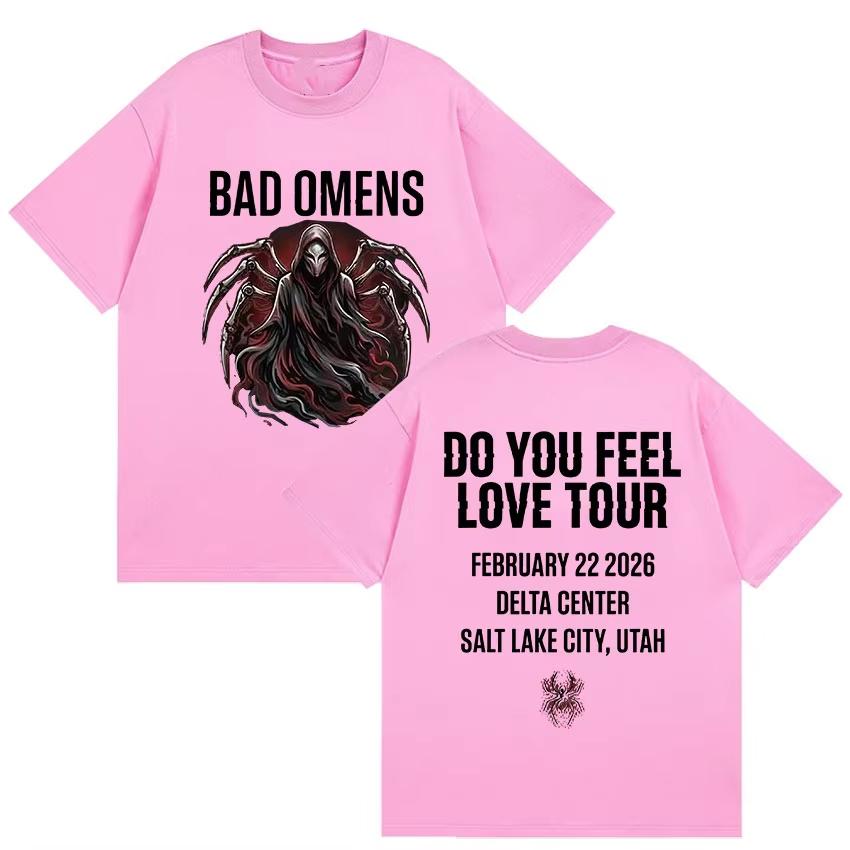 Rock Band Bad OUnisexs Do You Feel Love Tour 2026 Tshirt Unisex and Women Summer Gothic Clothing Fashion Round Neck Short Sleeved Top