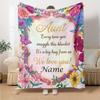 Aunt'S Snuggle Blanket Love Blanket Customize Your Name Warmthful Decor Perfect For Sofa Couch Office Bed Picnics For All Occasions Stylish Decor
