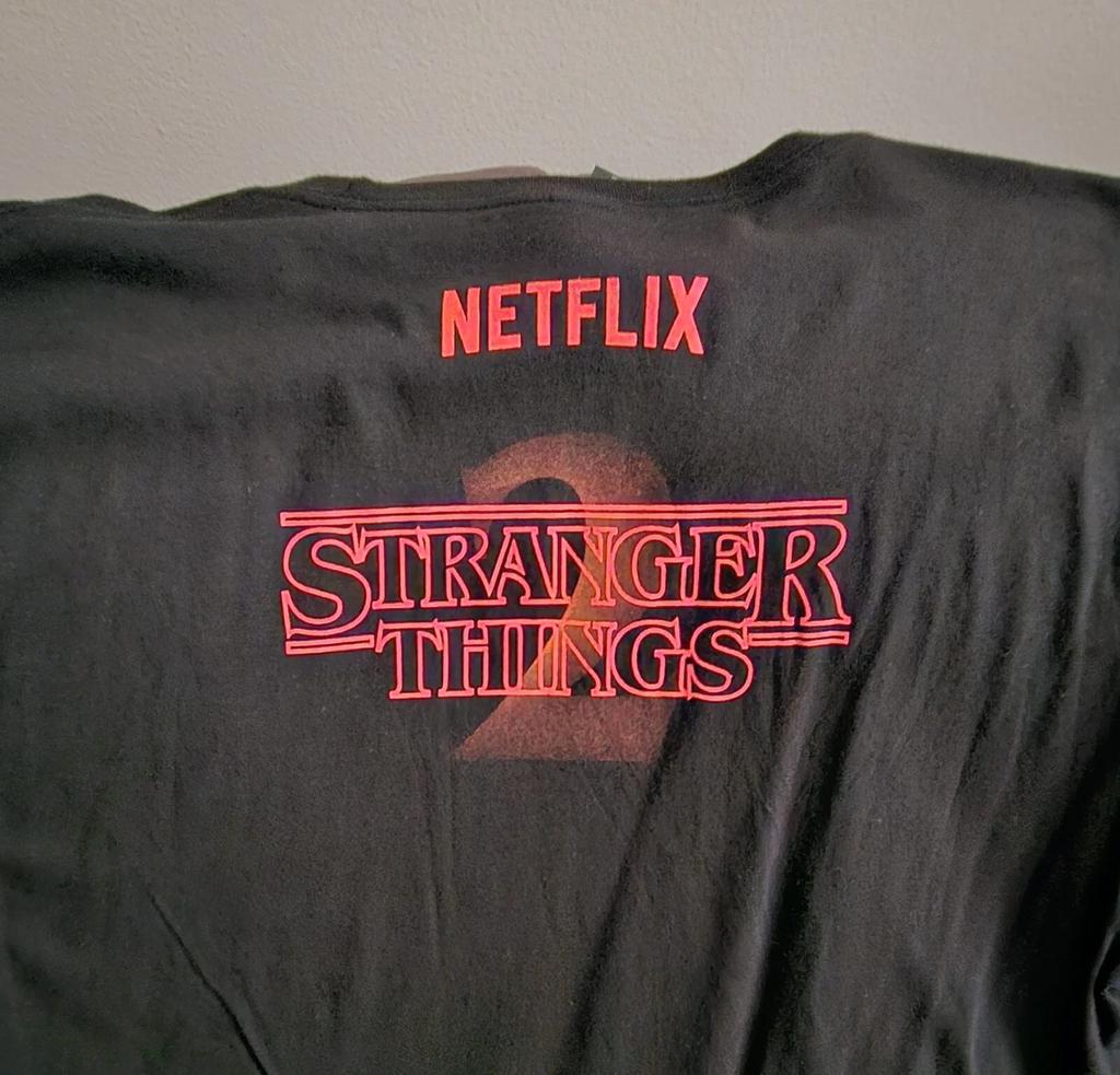 New Netflix Stranger Things TV Promo Men's Short Sleeve 100% Cotton T-shirt Mens Tees Top Eleven