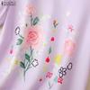 ZANZEA Women Casual Round Neck Short Sleeve Floral Print Blouse