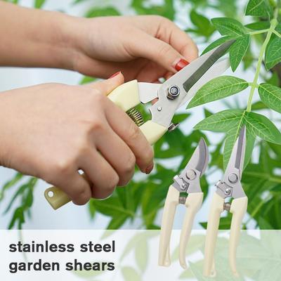 Stainless Steel Garden Pruner Scissors Pruning Tree Fruit Graft Planting Branch Garden Branch Cutting Sharp Garden Tools