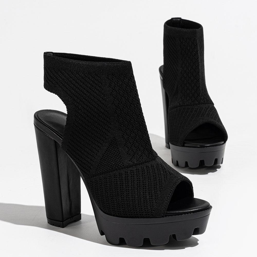 

Новые летние женские босоножки на платформе и толстом каблуке, винтажные полые офисные туфли для женщин 42