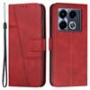For Infinix Note 40 Case Calf Texture PU Leather Scratch Resistant Phone Cover