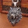 Trendy Nordic Viking Wolf Necklace for Men Popular Charm Stainless Steel Mythology Fenrir Necklaces Amulet Jewelry