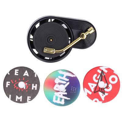 Car Fragrance Diffusers Retro Record Player Design Perfume Vent Outlet Diffuser Air Purifier with 3 Aromatherapy Pads