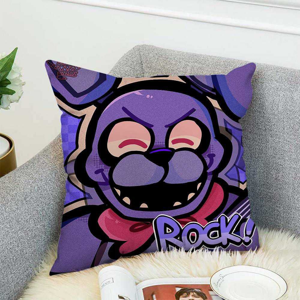 

F-Fnaf Pillow Case Double-Sided Printing Cushion Cover 45x45 Decorative Cushions Sofa Home Decor Soft Pillowcase 12x12Inch