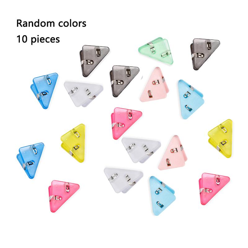 

10/20-Piece Multi-Color Triangle Clips Multi-Functional Student Book Clips Document Organizer Folder Holder Desktop Storage Tool