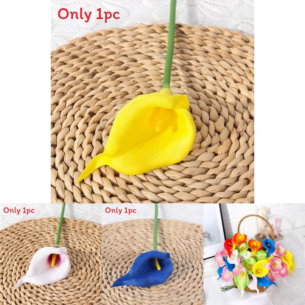 Pu Calla Lily Artificial Flower For Wedding Decor Home Staging Photography Prop