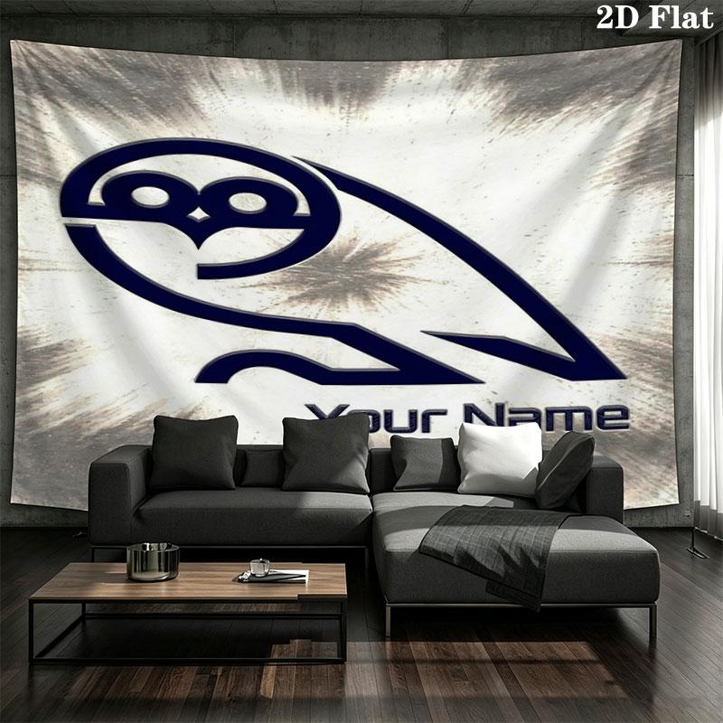 Sheffield Wednesday Football Club Nástěnná tapiserie s vlastním jménem Estetická nástěnná dekorace Potiskovaná látková přikrývka Dekorativní tapiserie do ložnice obývacího pokoje