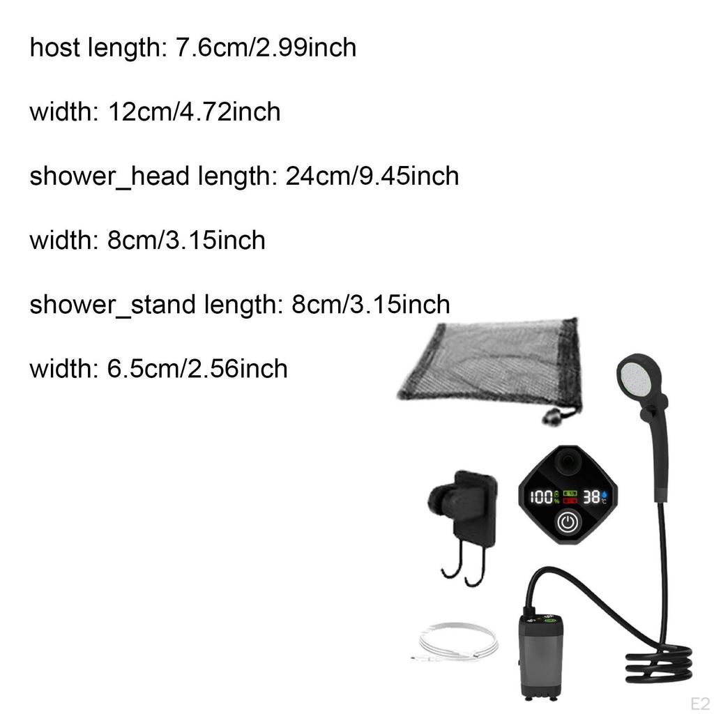 Portable Shower Accessories Compact Convenient Camping Versatile for Traveling RV Car Washing