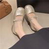 Mary Jane shoes slope heel single shoes 2025 new summer fairy gentle wind evening shoes with skirt small leather shoes